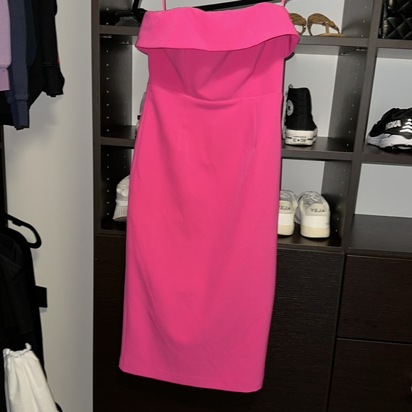 Bardot Women's Pink Georgia Ruffle Strapless Cocktail Sheath Dress - Picture 4 of 7